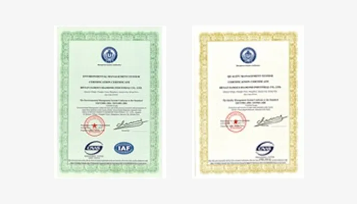メーカーISO14001、メーカーISO9001